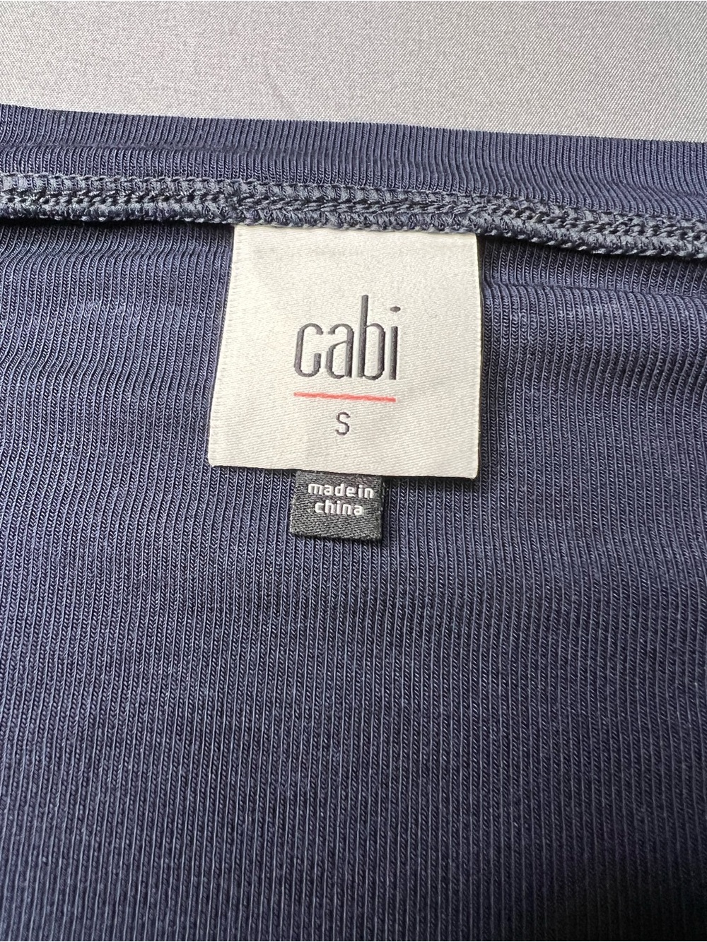 Cabi Lighthouse Tee #5742 | Navy & White Striped Back | Long Sleeve | Size Small